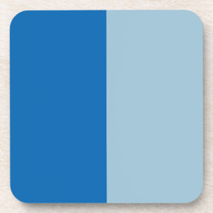 Electric Blue Lemonade and Aquamarine Duo Tone Beverage Coaster