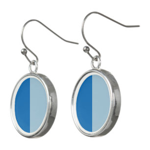 Electric Blue Lemonade and Aquamarine Duo Tone Earrings