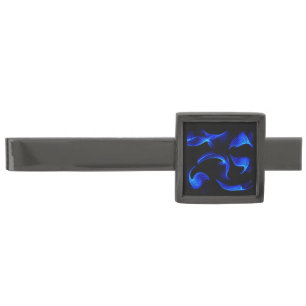 Electric Blue Light Show Modern Tie Bar *Monogram*