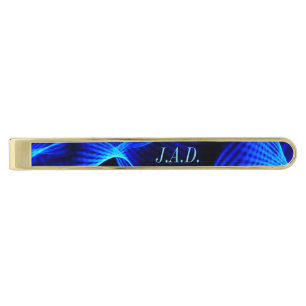 Electric Blue Light Show Tie Bar *Monogram*
