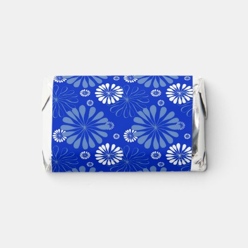 Electric Blue Modern Floral Print Hersheys Miniatures