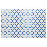 Electric Blue Moroccan Trellis Pattern Fabric