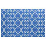 Electric Blue Moroccan Trellis Pattern Fabric 02