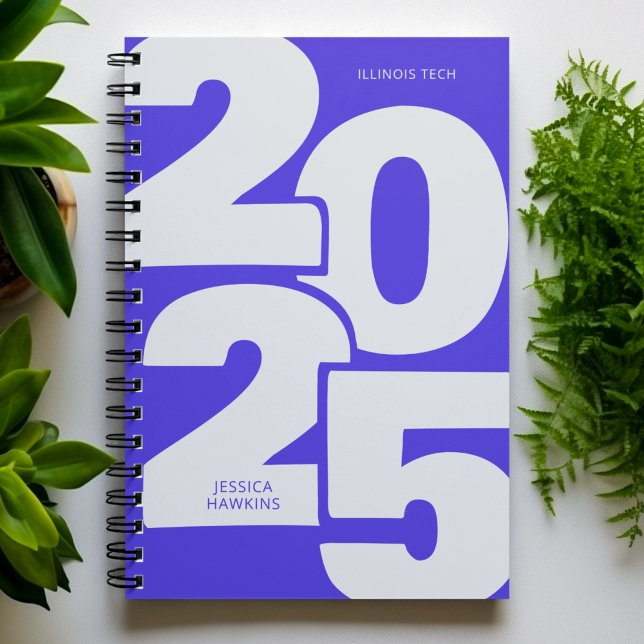 Electric Blue Overlapped Year Spiral Weekly Planner (Creator Uploaded)