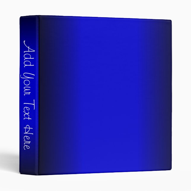 Electric Blue Personal 3 Ring Binder (Front/Spine)