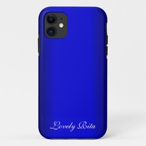 Electric Blue Personal iPhone 11 Case