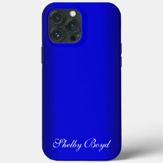 Electric Blue Personal iPhone 13 Pro Max Case