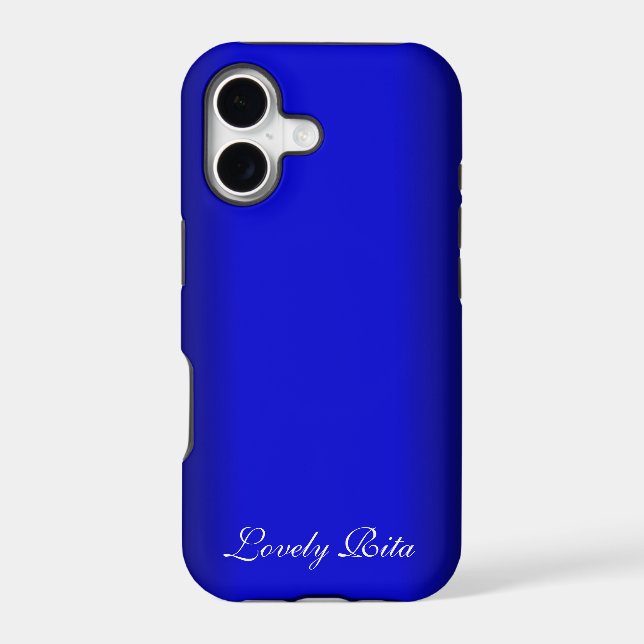 Electric Blue Personal Iphone Case (Back)