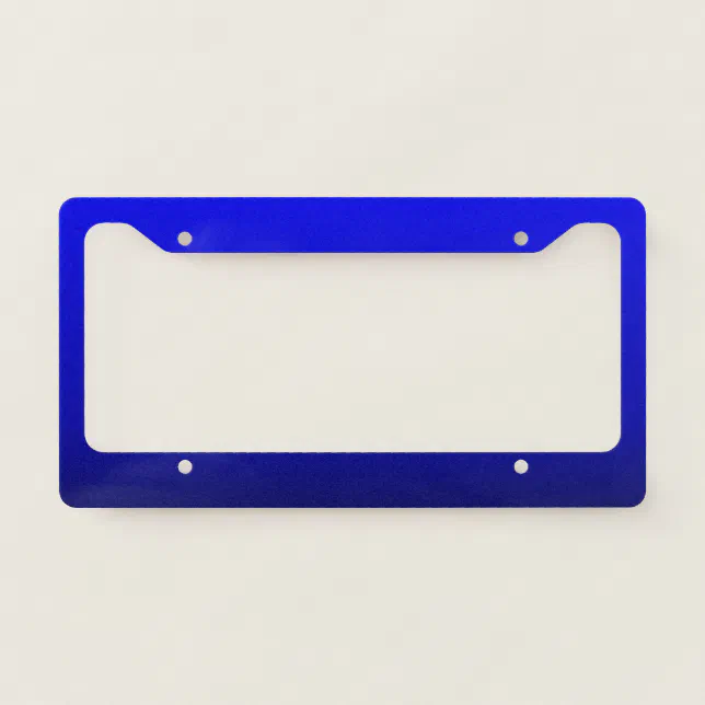 Electric Blue Personal License Plate Frame | Zazzle