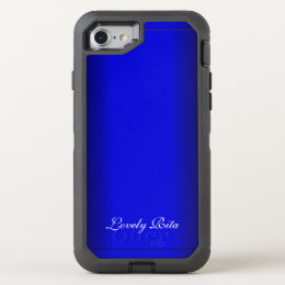 Electric Blue Personal OtterBox Defender iPhone 8/7 Case