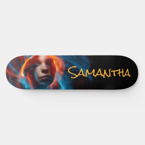 Electric Blue Personalized  Girl Skateboard