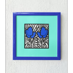 Electric Blue Pop Art Tulips Poster<br><div class="desc">This vibrant pop art print features bold,  electric blue tulips against a contrasting background. The graphic design and bold colors make it a perfect addition to any modern home decor. The minimalist design and striking colors make it a perfect addition to any modern home decor.</div>