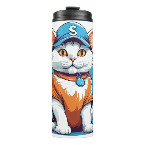 Electric Blue Purr Thermal Tumbler