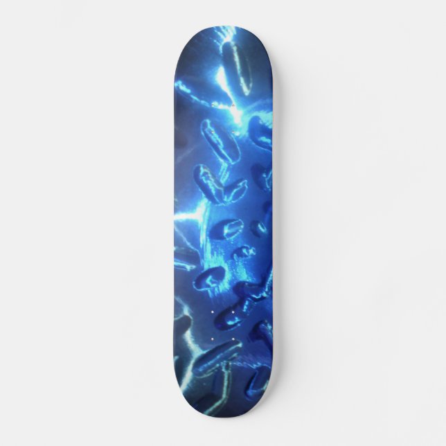 Electric Blue Skateboard Deck (Front)