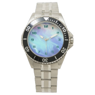 Electric Blue Storm Colorful expiration Blue Ice Watch