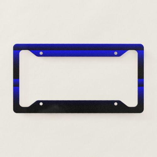 Electric Blue Stripes License Plate Frame