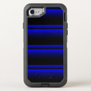 Electric Blue Stripes OtterBox Defender iPhone SE/8/7 Case