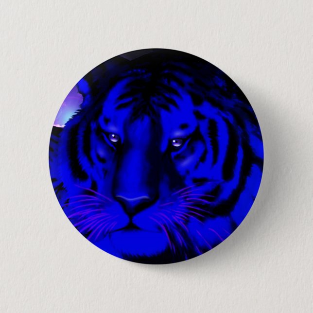 Electric Blue Tiger Button (Front)