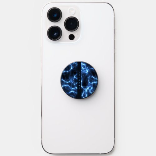 Electric Blue Waves Personalized PopSocket