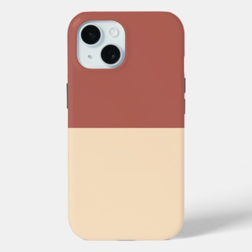 Electric Brown and Bisque iPhone 15 Case