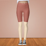 Electric Brown and Bisque  Leggings<br><div class="desc">Electric Brown and Bisque</div>