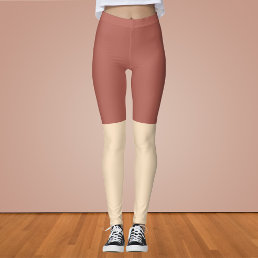 Electric Brown and Bisque  Leggings