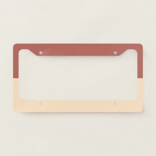 Electric Brown and Bisque License Plate Frame