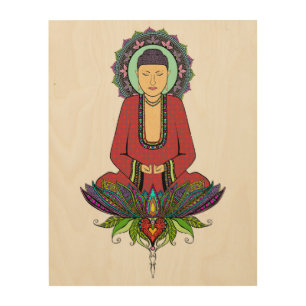 Electric Buddha Wood Wall Art