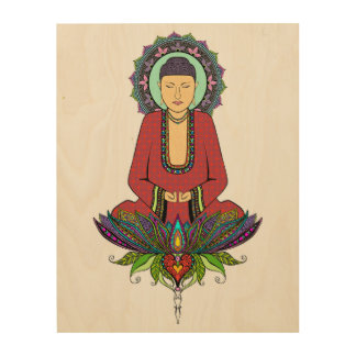 Electric Buddha Wood Wall Art