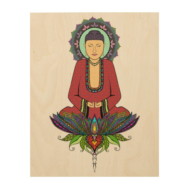 Electric Buddha Wood Wall Art (Front)