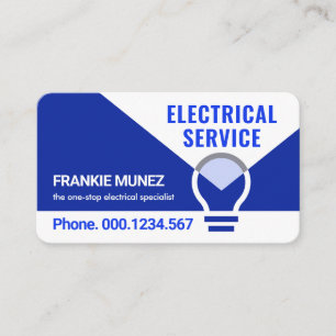 Electric Bulb Lighting Up Business Name Business Card