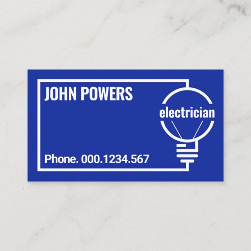 Electric Bulb Wire Circuit Frame Business Card