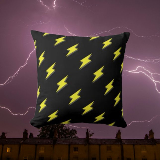 Electric Burst Throw Pillow (Creator Uploaded)