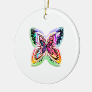 Electric butterfly ceramic ornament