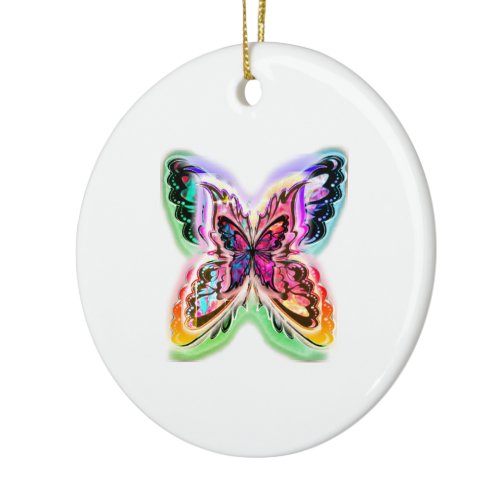 Electric butterfly ceramic ornament