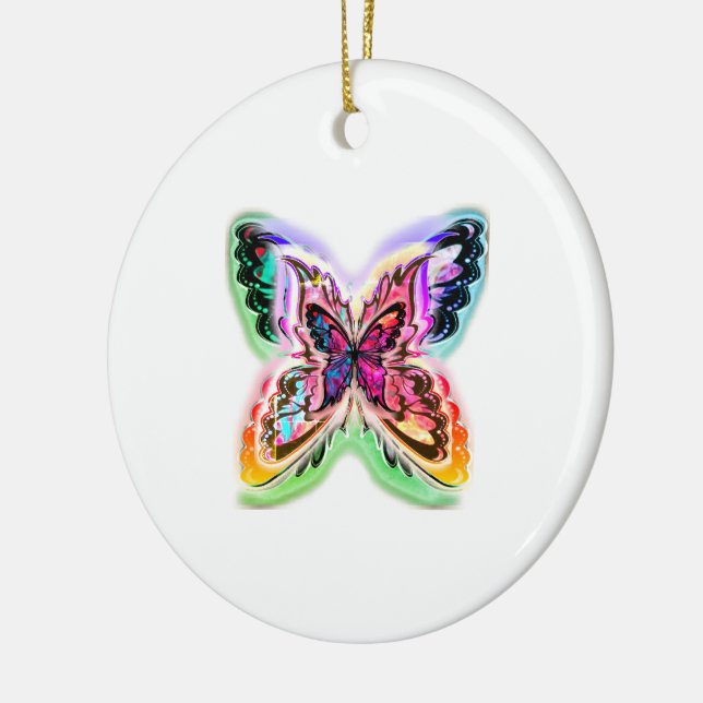 Electric butterfly ceramic ornament (Left)