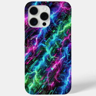 Electric Camo, futuristic design, neon camouflage iPhone 15 Pro Max Case