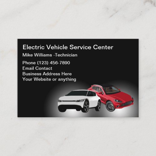 Electric Car Automotive Services Business Card