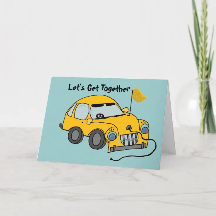 Electric Car Birthday Card | Zazzle