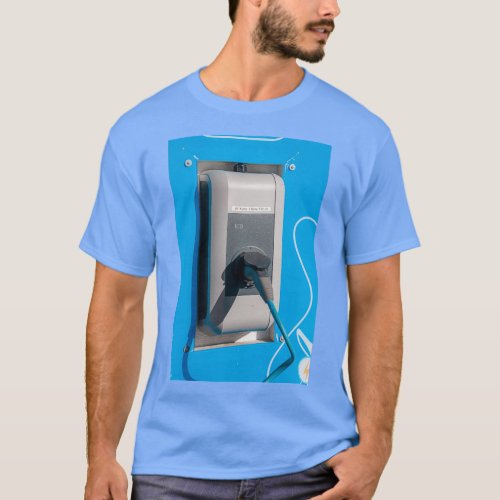 Electric car charging station photographed in Neus T_Shirt