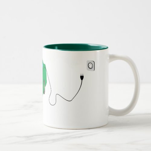 Electric car Two_Tone coffee mug