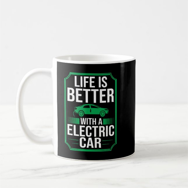 Electric Car Vehicle Charging Station Quote Batter Coffee Mug (Left)