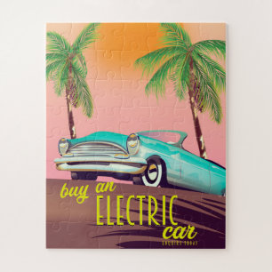 Electric Car Vintage Commercial Jigsaw Puzzle