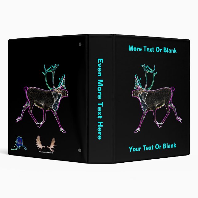 Electric Caribou 3 Ring Binder (Background)