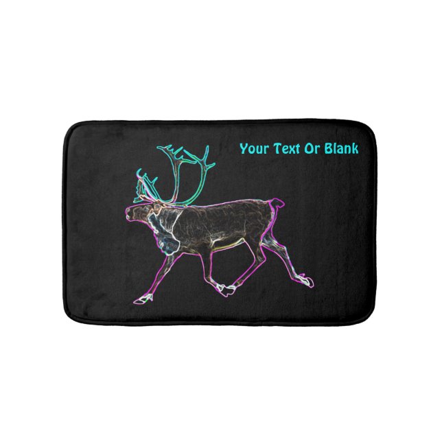 Electric Caribou Bathroom Mat (Front)