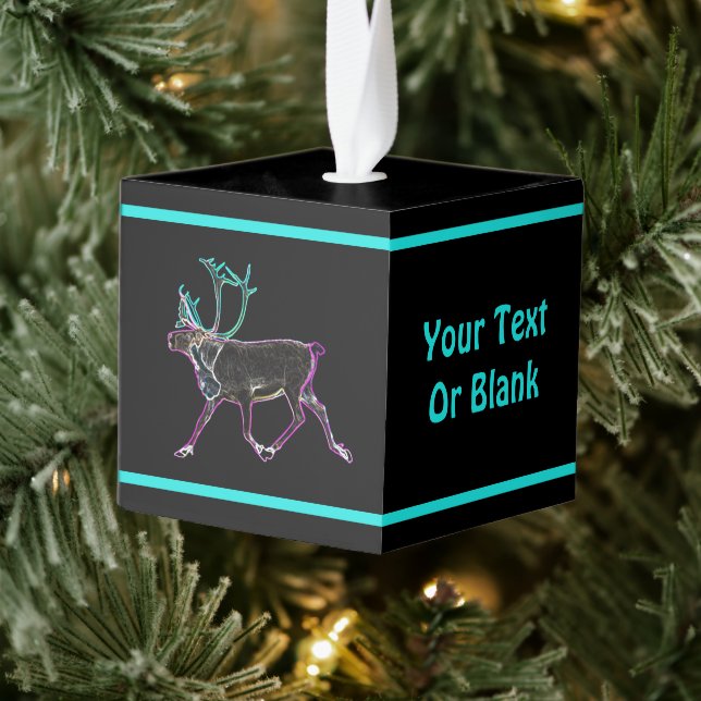 Electric Caribou Cube Ornament (Tree)