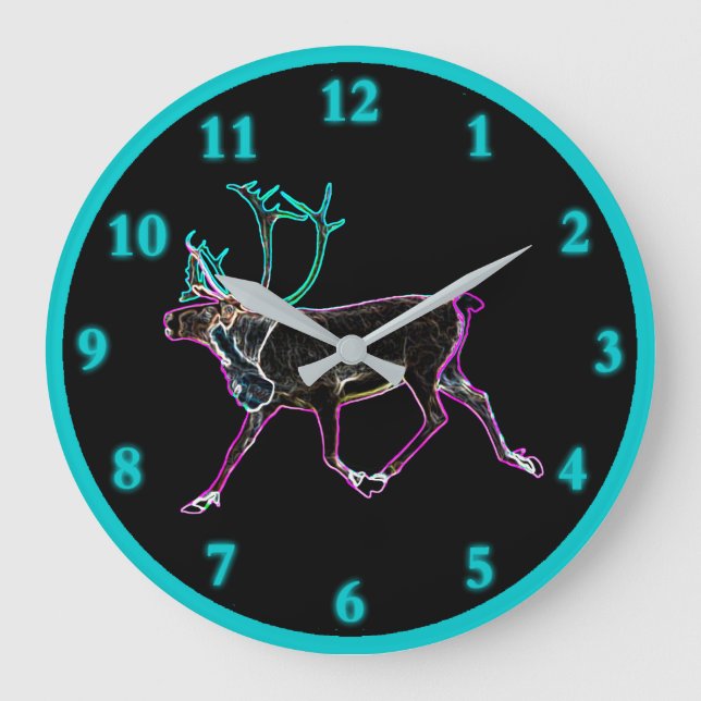 Electric Caribou Large Clock (Front)