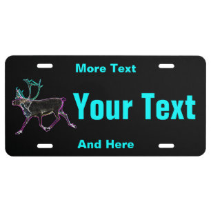 Electric Caribou License Plate