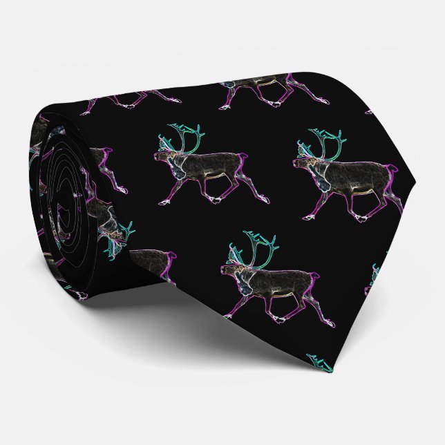 Electric Caribou Neck Tie (Rolled)