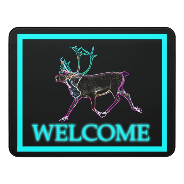 Electric Caribou - Welcome Door Sign (Contemporary Front)